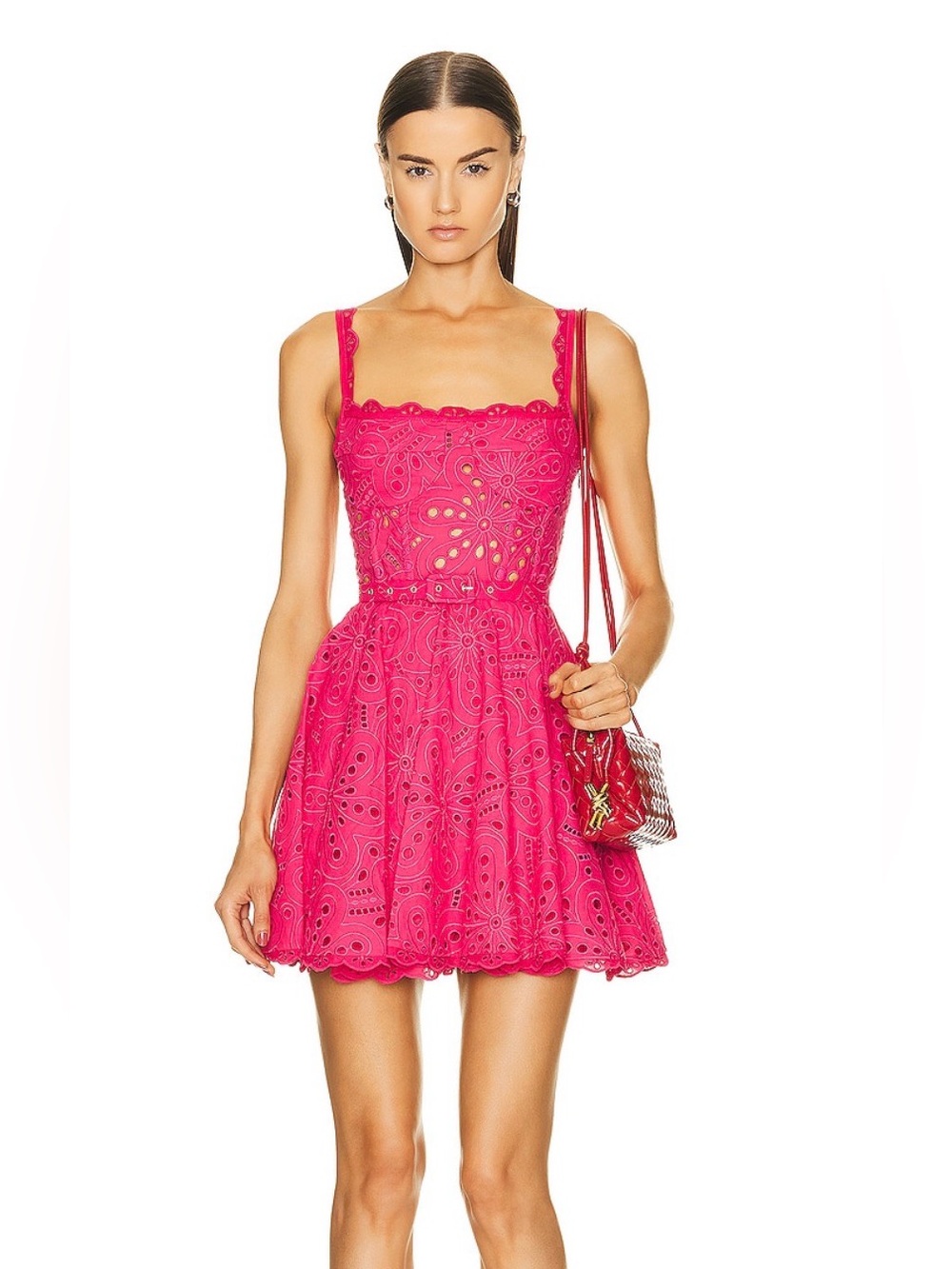 CHARO RUIZ | Nina Fushia
Eyelet Mini Dress Ibiza EUD